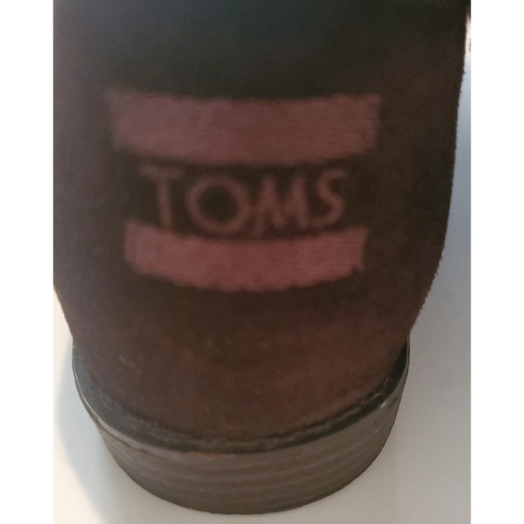 Toms Serra Slouchy Sweater Knit Suede Boots Sz 8 - Picture 6 of 10